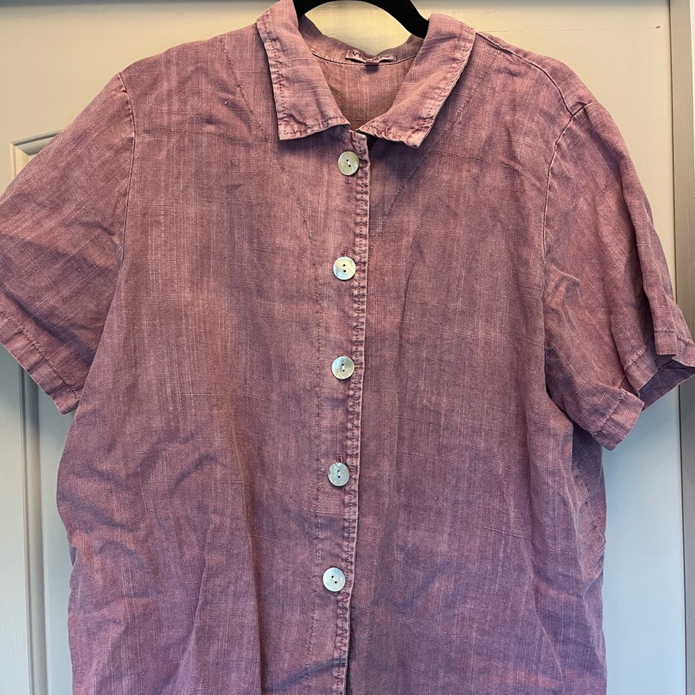 Men's Purple Button-Up Shirt